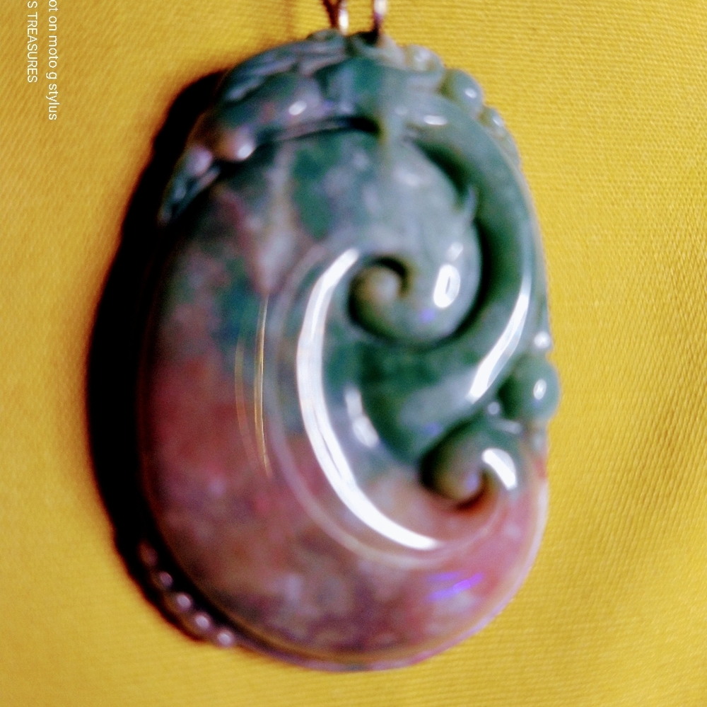 🔥 POWERFUL,  💯RUBY FUCHITE, HAND- CARVED LIZARD*PENDANT 18IN STERLING CHAIN...